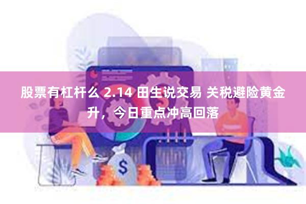 股票有杠杆么 2.14 田生说交易 关税避险黄金升，今日重点冲高回落
