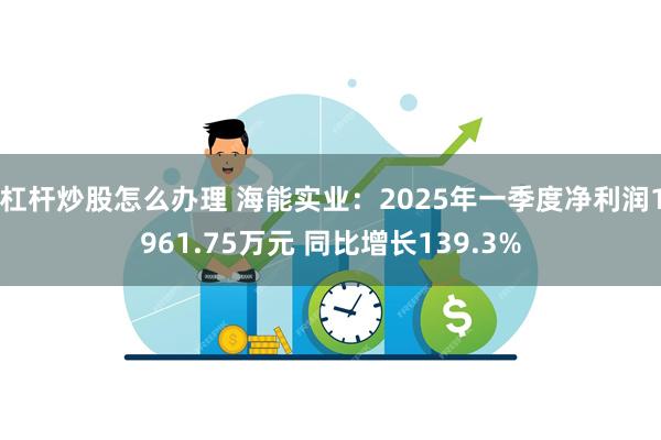杠杆炒股怎么办理 海能实业：2025年一季度净利润1961.75万元 同比增长139.3%