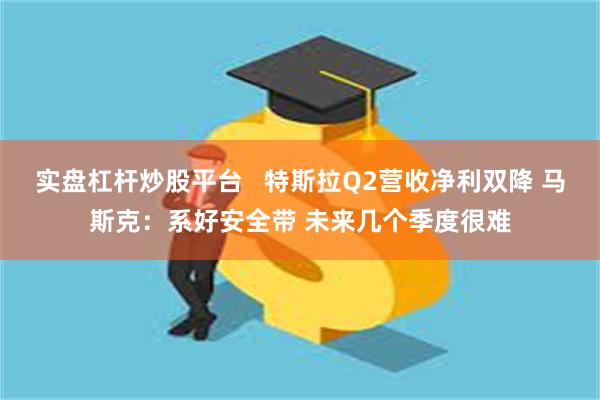 实盘杠杆炒股平台   特斯拉Q2营收净利双降 马斯克：系好安全带 未来几个季度很难