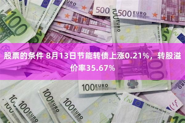 股票的条件 8月13日节能转债上涨0.21%，转股溢价率35.67%